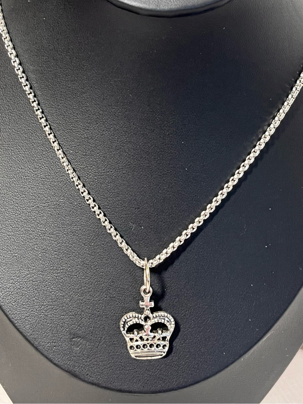 Silver Crown Pendant Necklace - Silver-tone - Picture 2 of 5